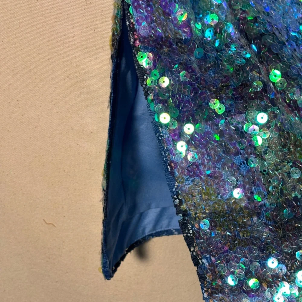 Women's MAEVE Sequin Skirt 2P Blue Green - Picture 2 of 4